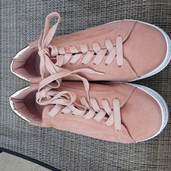 Asos pink lace up sneakers size 7 shoes - Picture 1 of 9